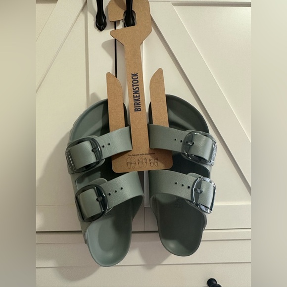 Birkenstock Shoes - Birkenstock Arizona EVA Sandals in Sage Green